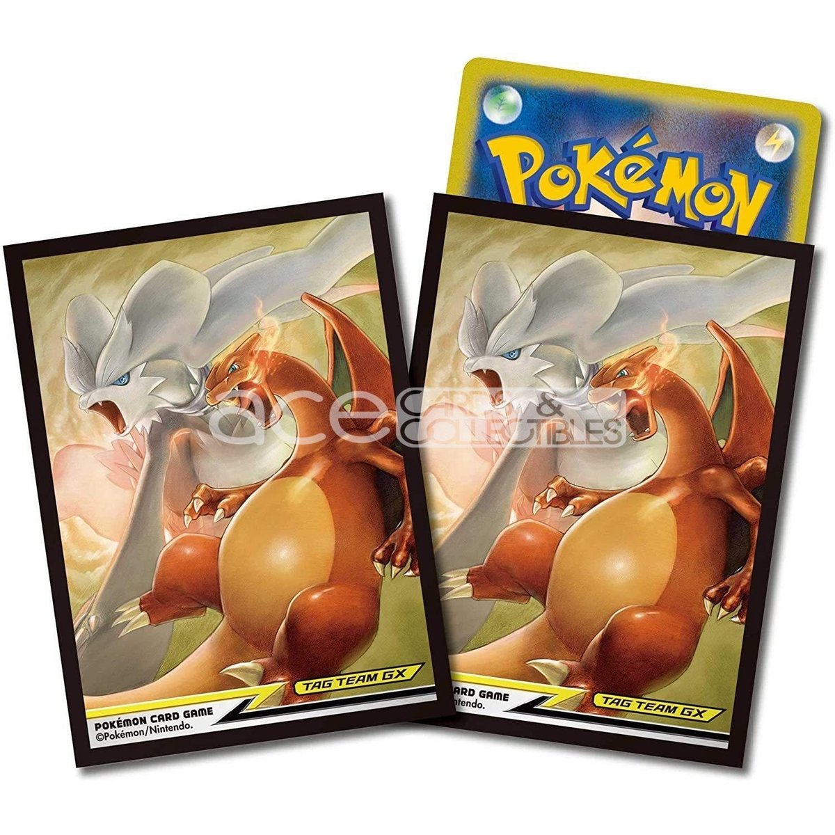 Pokemon TCG Sleeves (Reshiram &amp; Charizard)-Pokemon Centre-Ace Cards &amp; Collectibles