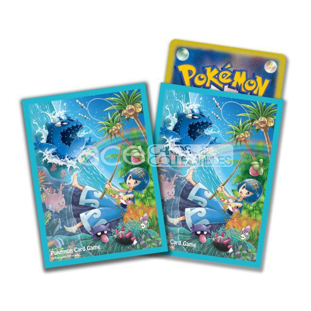 Pokemon TCG Sleeves (Water Lily &amp; Yowashi)-Pokemon Centre-Ace Cards &amp; Collectibles