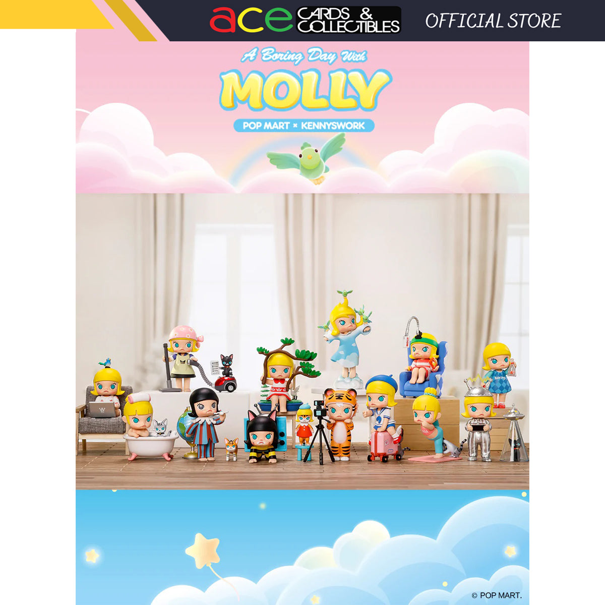 POP MART A Boring Day With Molly Series-Single Box (Random)-Pop Mart-Ace Cards &amp; Collectibles