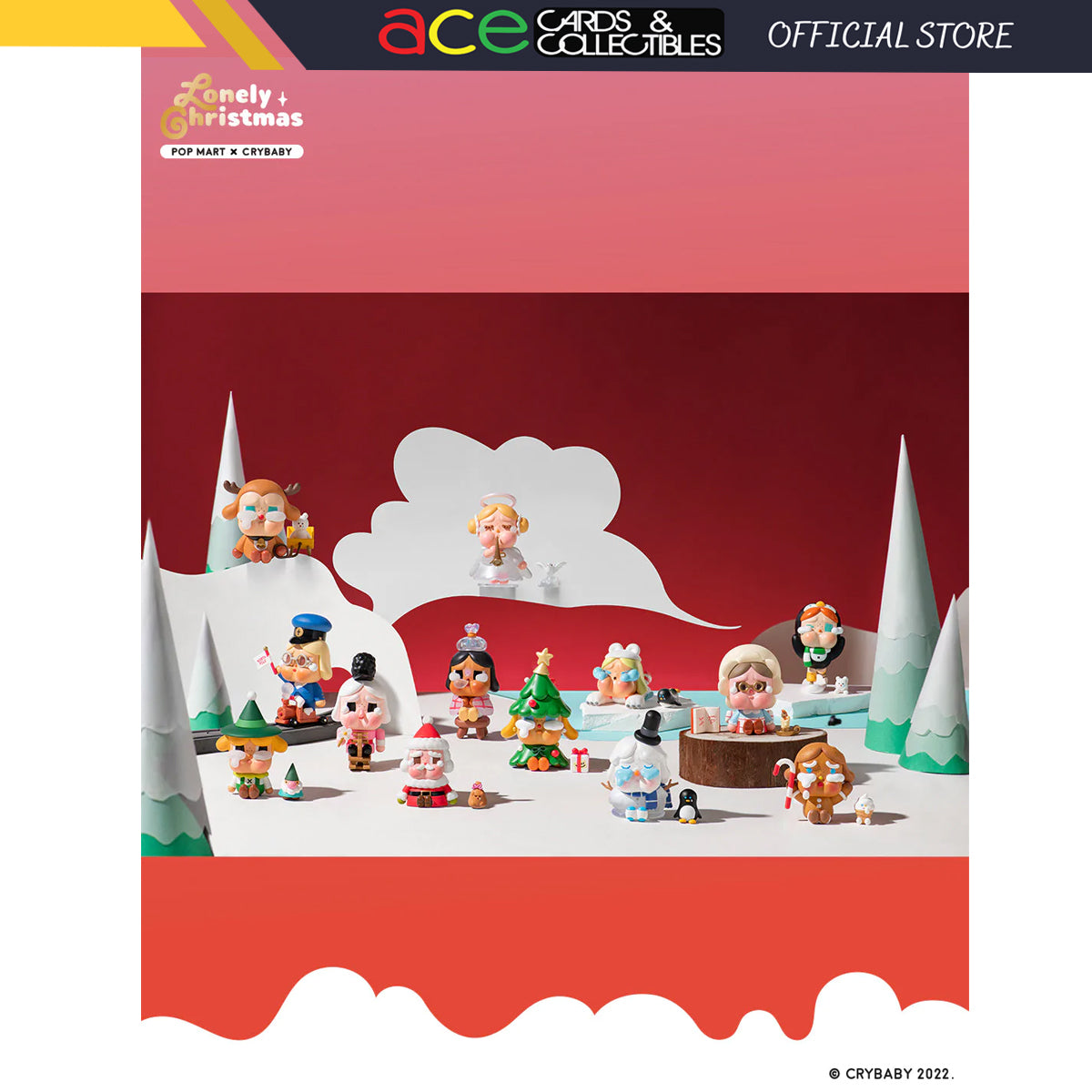 POP MART Crybaby Lonely Christmas Series-Single Box (Random)-Pop Mart-Ace Cards &amp; Collectibles