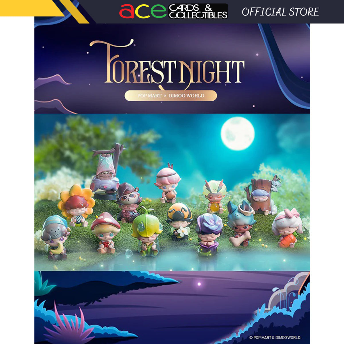 POP MART Dimoo Forest Night Series-Single Box (Random)-Pop Mart-Ace Cards &amp; Collectibles