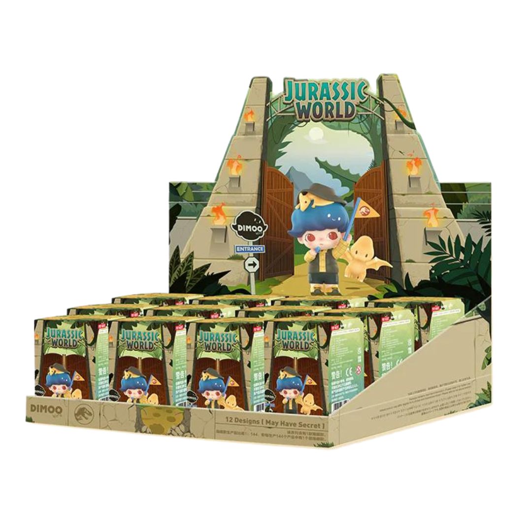 POP MART Dimoo Jurassic World Series-Whole Display Box (12pcs)-Pop Mart-Ace Cards &amp; Collectibles