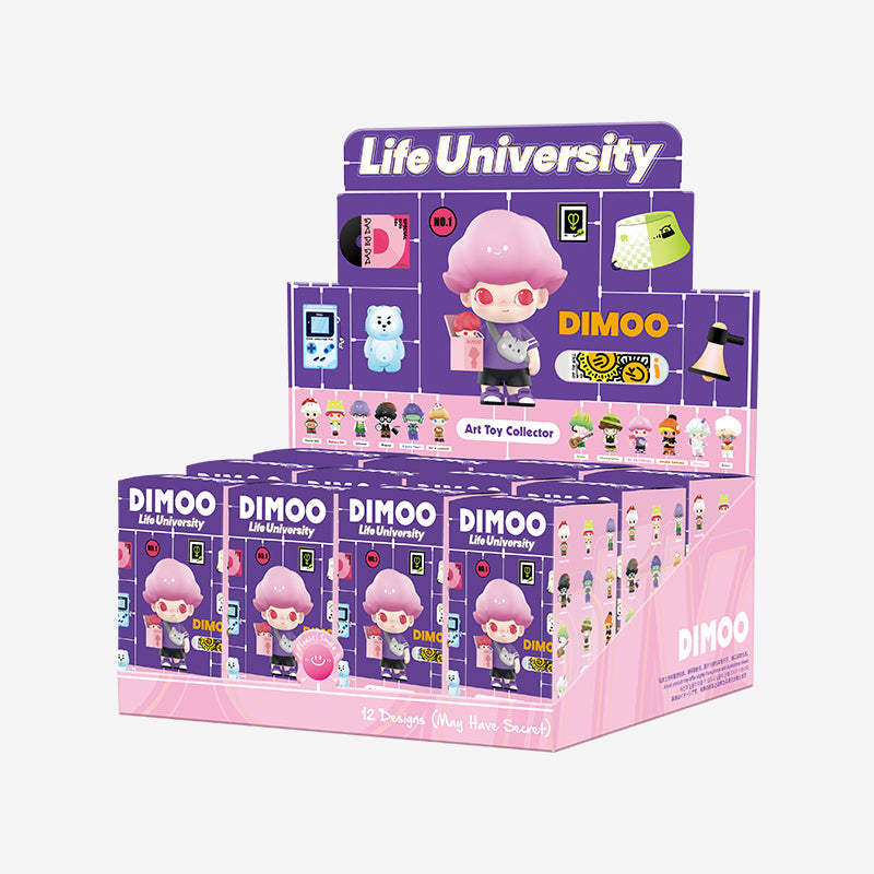POP MART Dimoo Life University Series-Whole Display Box (12pcs)-Pop Mart-Ace Cards &amp; Collectibles