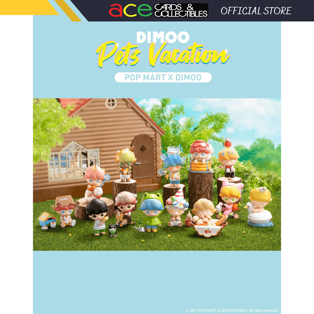 POP MART Dimoo Pets Vacation Series-Single Box (Random)-Pop Mart-Ace Cards &amp; Collectibles