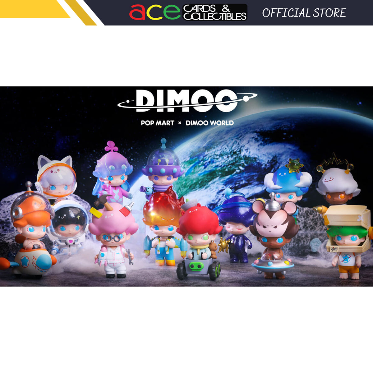 POP MART Dimoo Space Travel Series-Single Box (Random)-Pop Mart-Ace Cards &amp; Collectibles