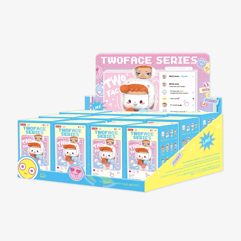 POP MART Migo Two Face Series-Whole Display Box (12pcs)-Pop Mart-Ace Cards &amp; Collectibles