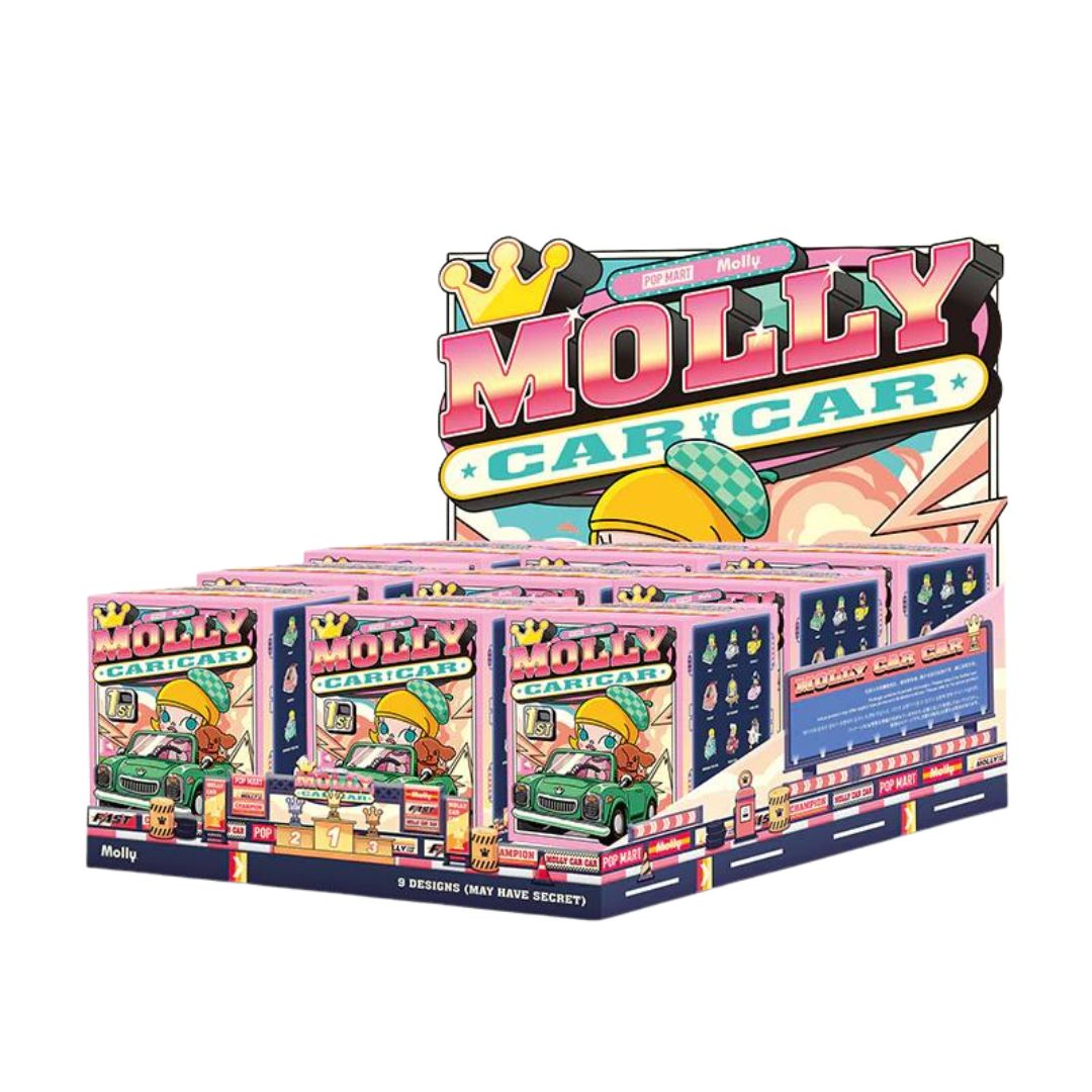 POP MART Molly Car Car Series-Whole Display Box (9 pcs)-Pop Mart-Ace Cards &amp; Collectibles