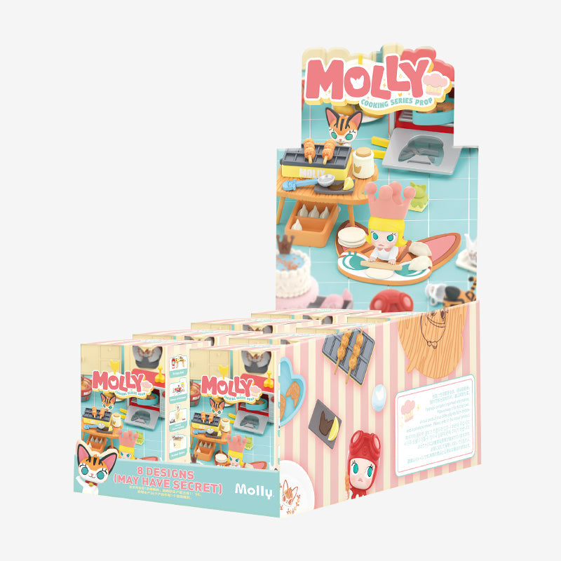 POP MART Molly Cooking Series Prop-Whole Display Box (8pcs)-Pop Mart-Ace Cards &amp; Collectibles