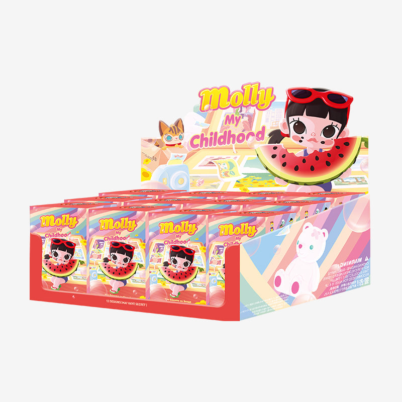 POP MART Molly My Childhood Series-Whole Display Box (12pcs)-Pop Mart-Ace Cards &amp; Collectibles