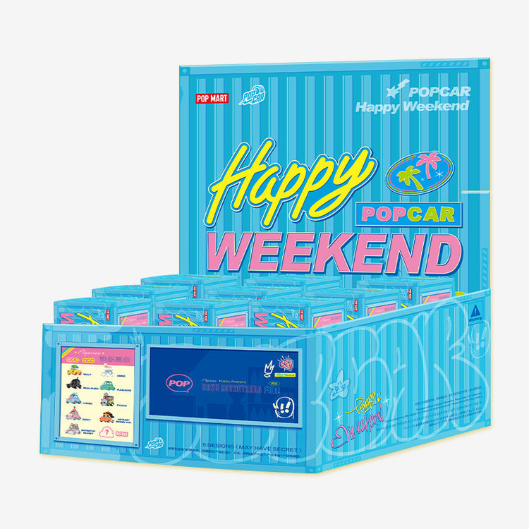 POP MART PopCar Happy Weekend Series-Whole Display Box (9pcs)-Pop Mart-Ace Cards &amp; Collectibles