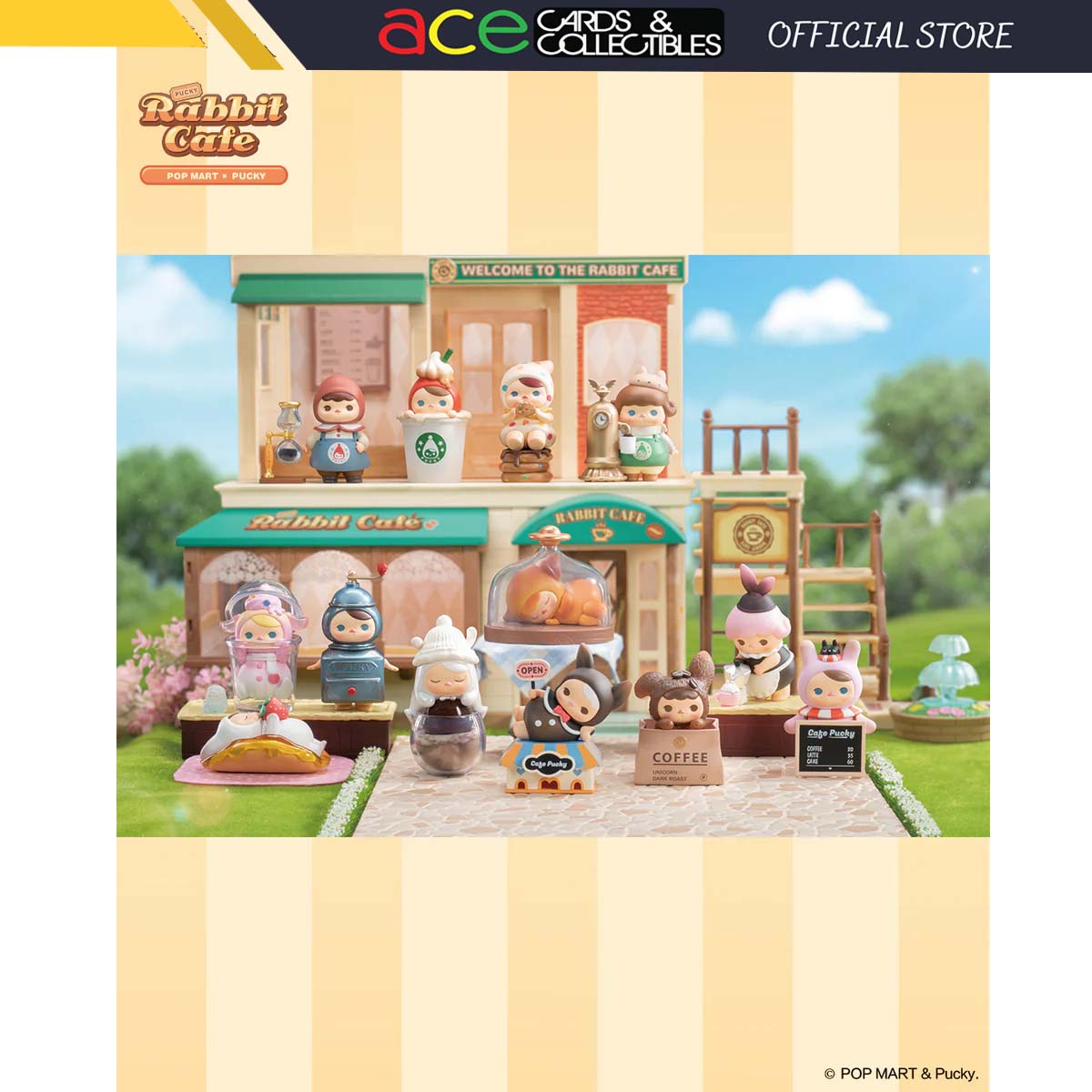 POP MART Pucky Rabbit Café Series-Single Box (Random)-Pop Mart-Ace Cards & Collectibles