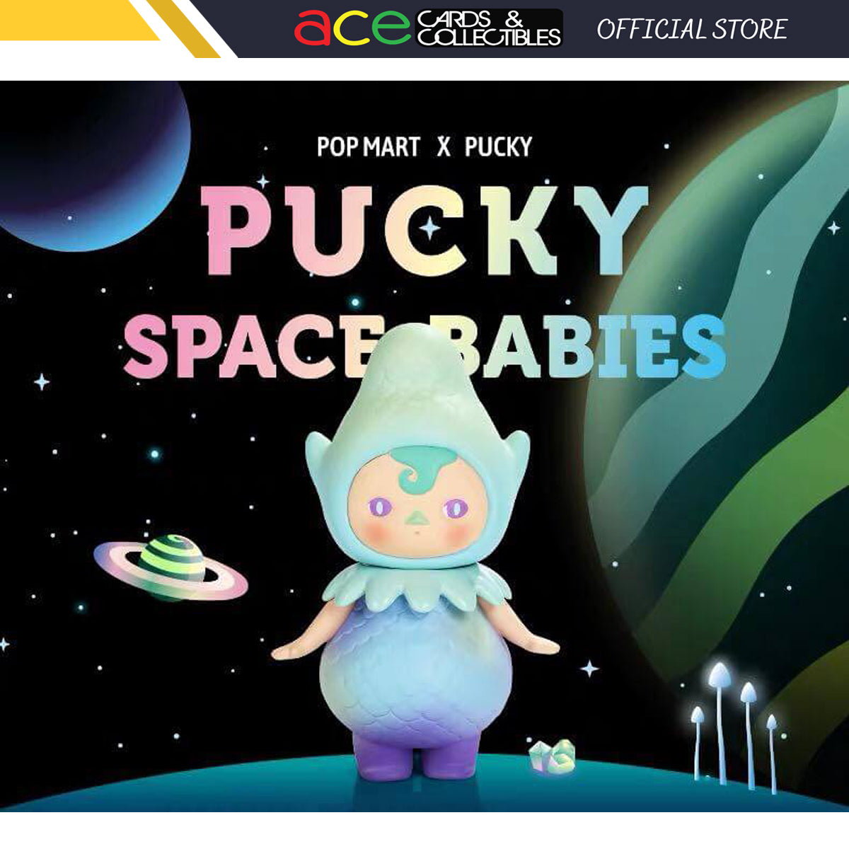 POP MART Pucky Space Babies Series-Single Box (Random)-Pop Mart-Ace Cards &amp; Collectibles