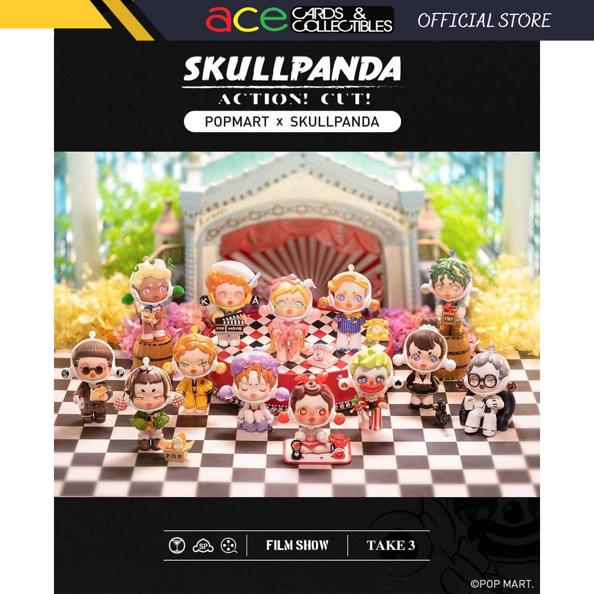 POP MART Skull Panda Action! Cut! Series-Single Box (Random)-Pop Mart-Ace Cards &amp; Collectibles