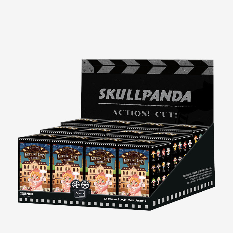 POP MART Skull Panda Action! Cut! Series-Whole Display Box (12pcs)-Pop Mart-Ace Cards &amp; Collectibles