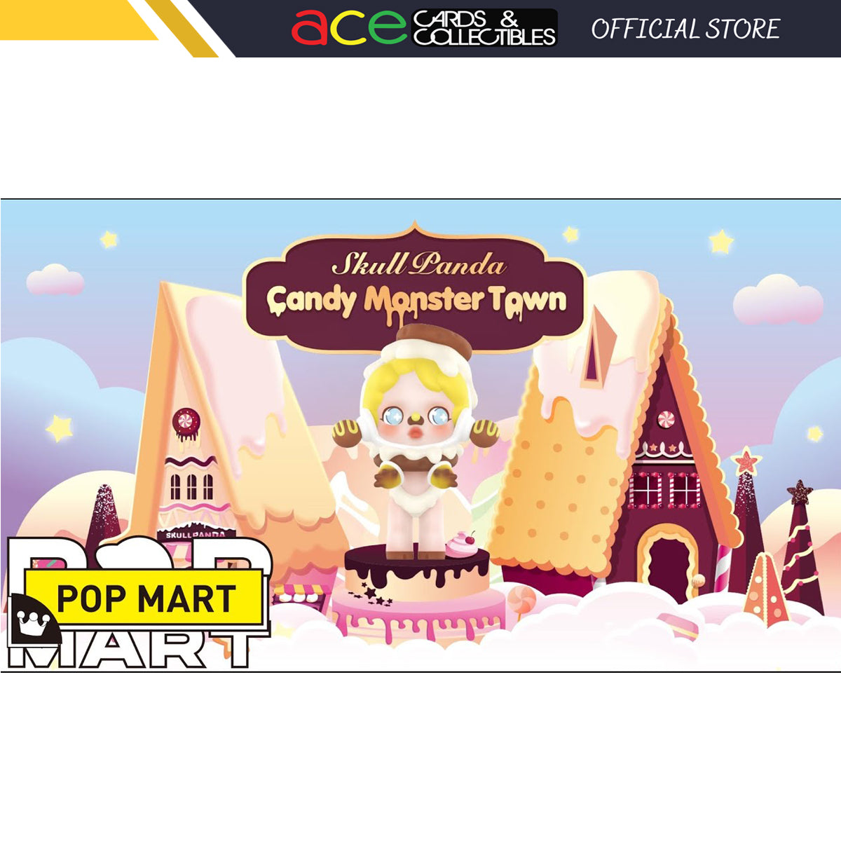 POP MART Skull Panda Candy Monster Town Series-Single Box (Random)-Pop Mart-Ace Cards &amp; Collectibles