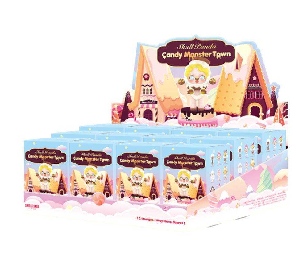 POP MART Skull Panda Candy Monster Town Series-Whole Display Box (12pcs)-Pop Mart-Ace Cards &amp; Collectibles