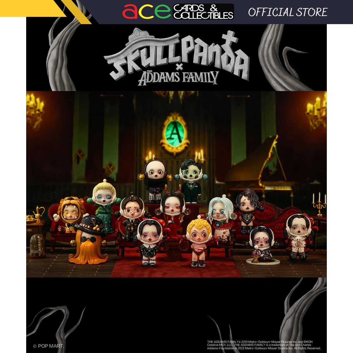POP MART Skull Panda x The Addam's Family Series-Single Box (Random)-Pop Mart-Ace Cards & Collectibles