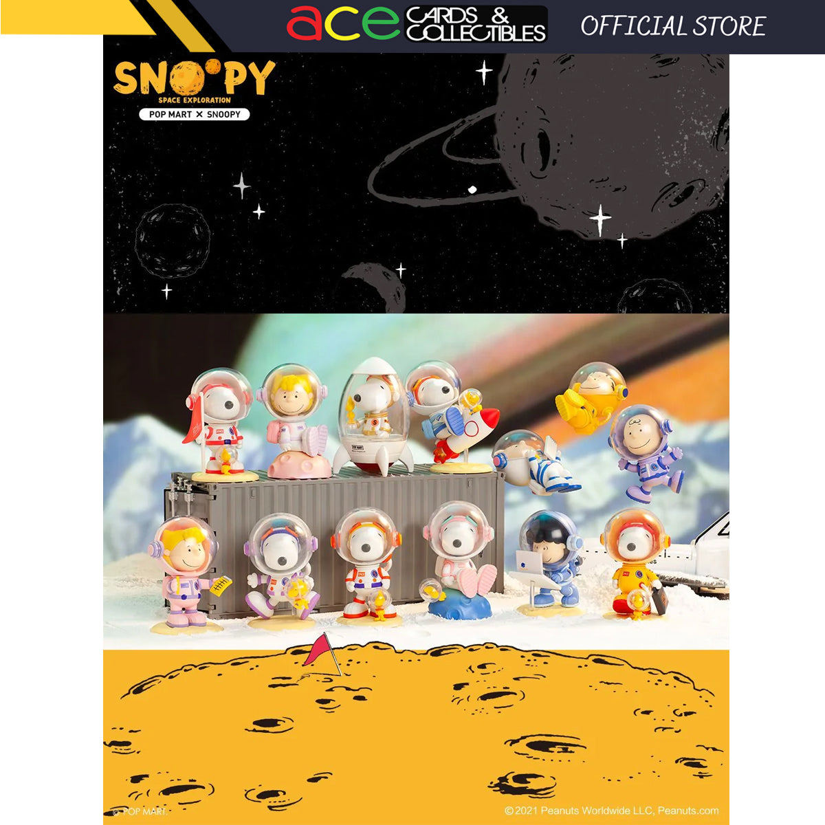 POP MART Snoopy Space Exploration Series-Single Box (Random)-Pop Mart-Ace Cards &amp; Collectibles