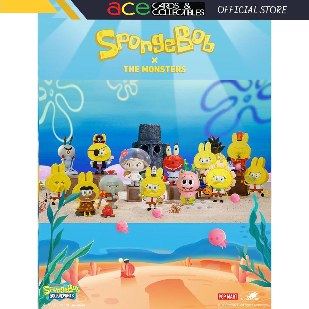 POP MART The Monsters x Spongebob Series-Single Box (Random)-Pop Mart-Ace Cards &amp; Collectibles