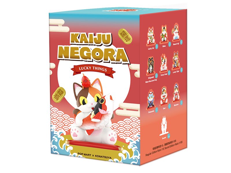 POP MART x Konatsuya Kaiju Negora Lucky Things Series-Single Box (Random)-Pop Mart-Ace Cards &amp; Collectibles