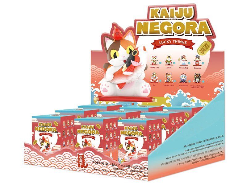 POP MART x Konatsuya Kaiju Negora Lucky Things Series-Whole Display Box (9pcs)-Pop Mart-Ace Cards &amp; Collectibles