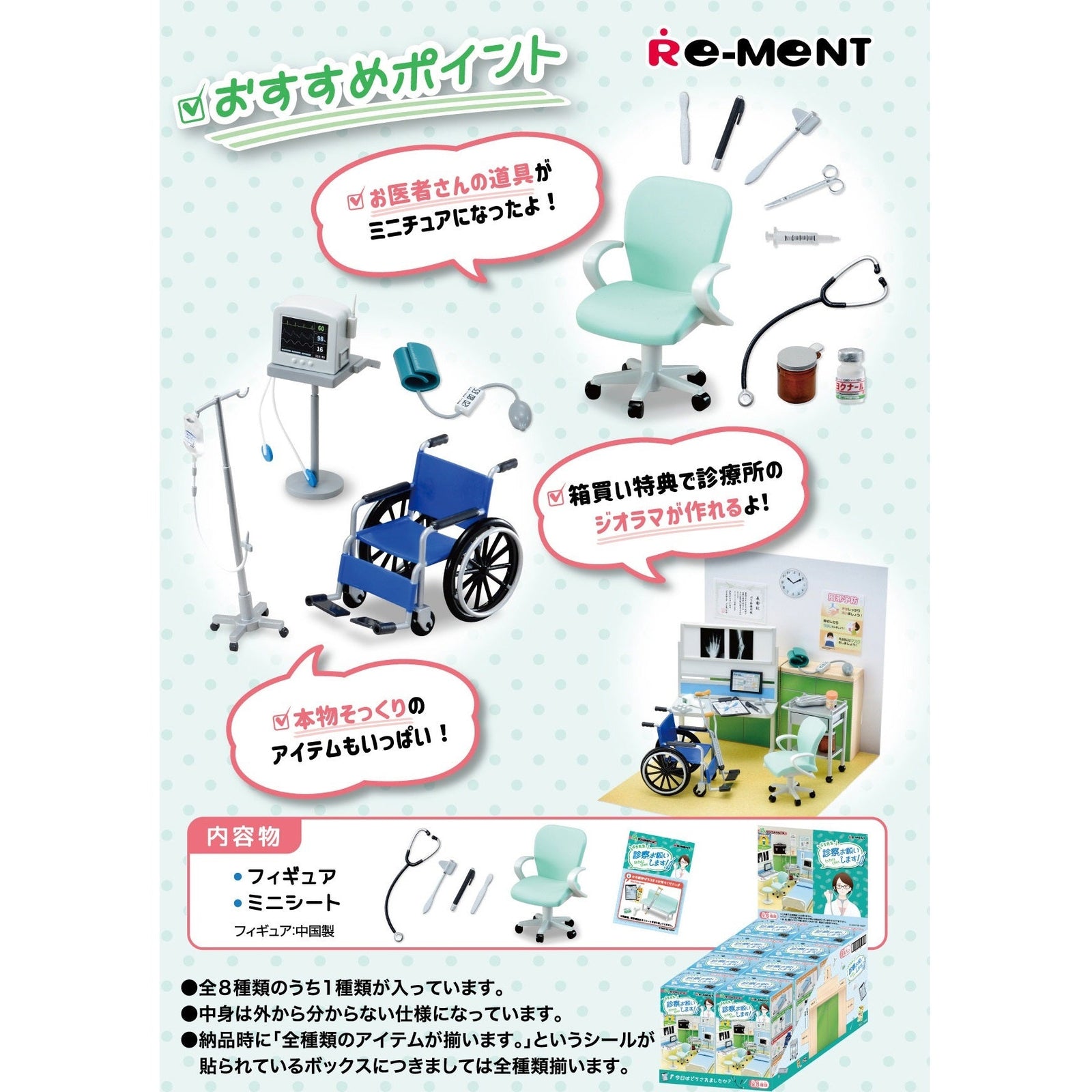 Re-Ment Dr. Petit Clinic-Single Box (Random)-Re-Ment-Ace Cards & Collectibles