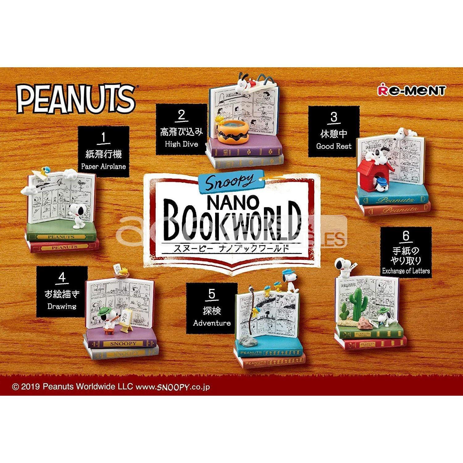 Re-Ment Peanuts Snoopy -Nano Book World-Single (Random)-Re-Ment-Ace Cards & Collectibles