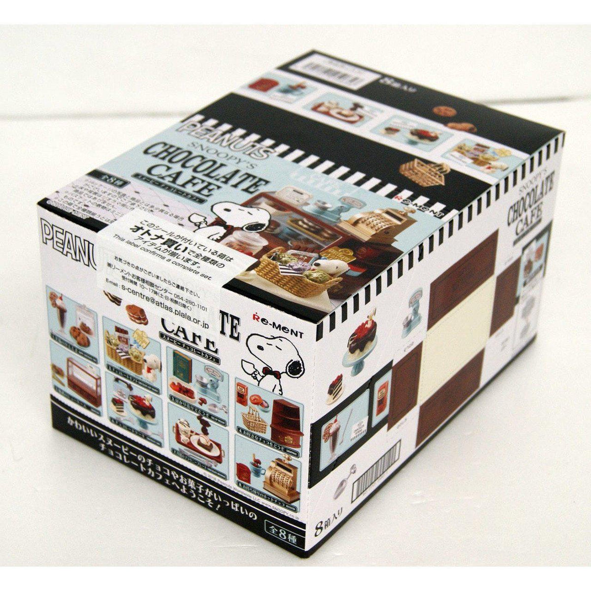 Re-Ment Peanuts Snoopy&#39;s Chocolate Cafe-Whole Box (Complete Set of 8)-Re-Ment-Ace Cards &amp; Collectibles