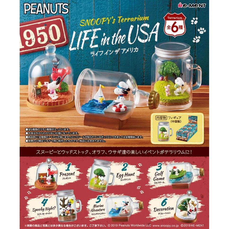 Re-Ment Peanuts Snoopy's Terrarium -LIFE in the USA-Single (Random)-Re-Ment-Ace Cards & Collectibles