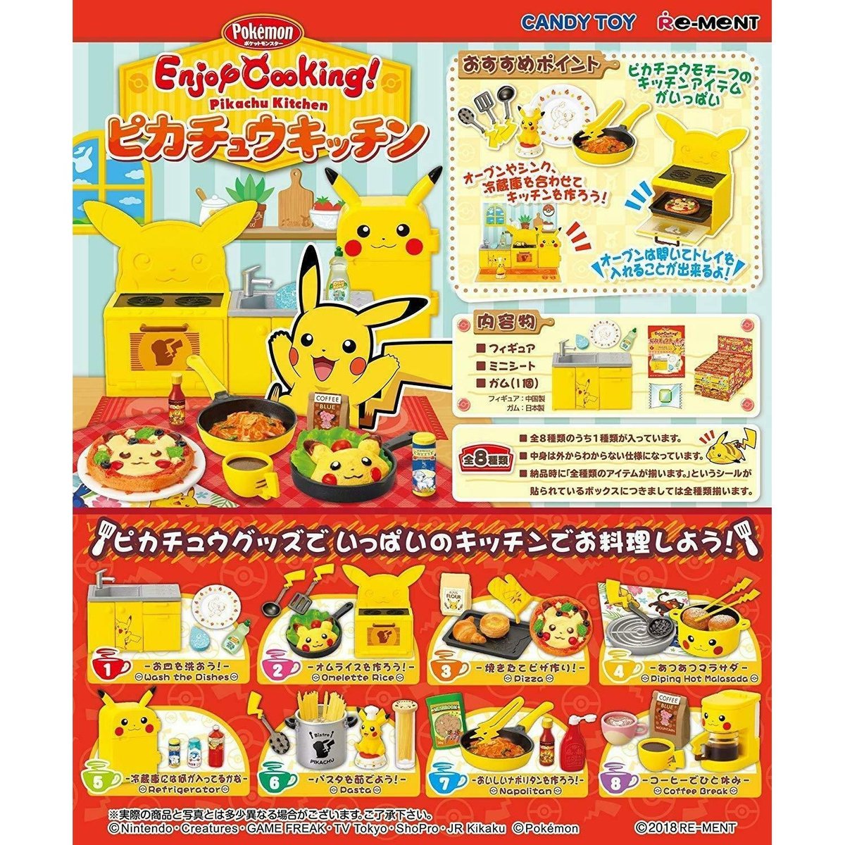 Re-Ment Pokemon Pikachu Kitchen-Single Box (Random)-Re-Ment-Ace Cards & Collectibles