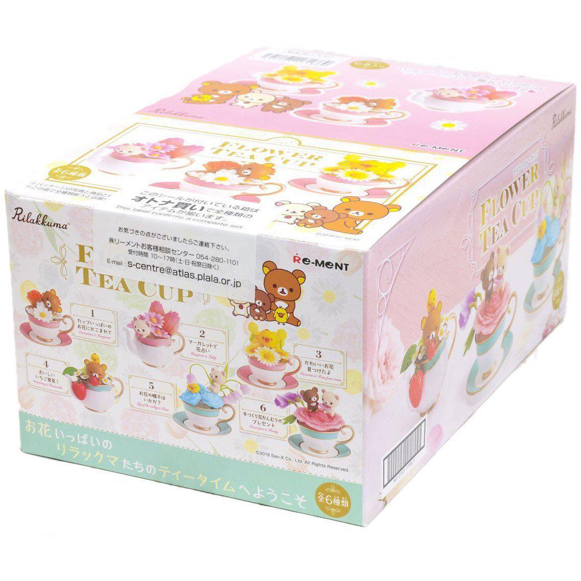 Re-Ment Rilakkuma -Flower Tea Cup-Whole Box (Complete Set of 6)-Re-Ment-Ace Cards &amp; Collectibles