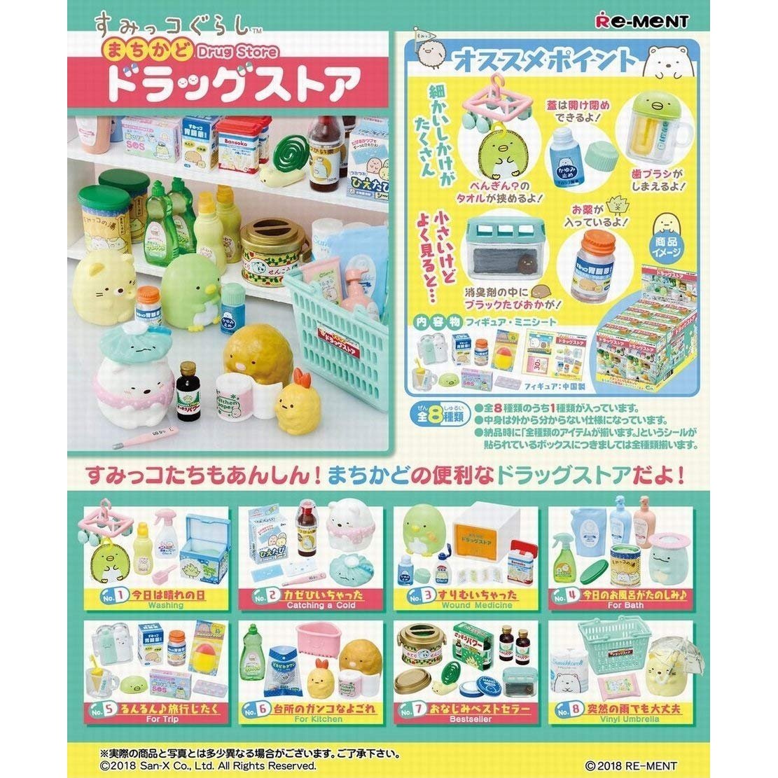 Re-Ment San-X Summikko Drug Store-Single Box (Random)-Re-Ment-Ace Cards &amp; Collectibles