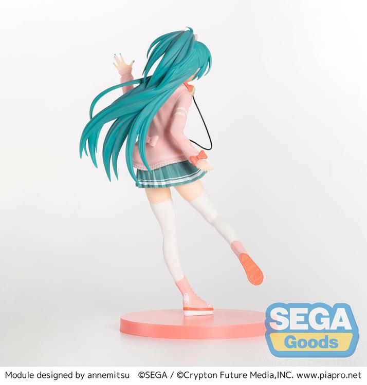 Hatsune Miku Project DIVA Arcade Future Tone &quot;Hatsune Miku&quot; (Ribbon Girl Ver.) Super Premium Figure-Sega-Ace Cards &amp; Collectibles