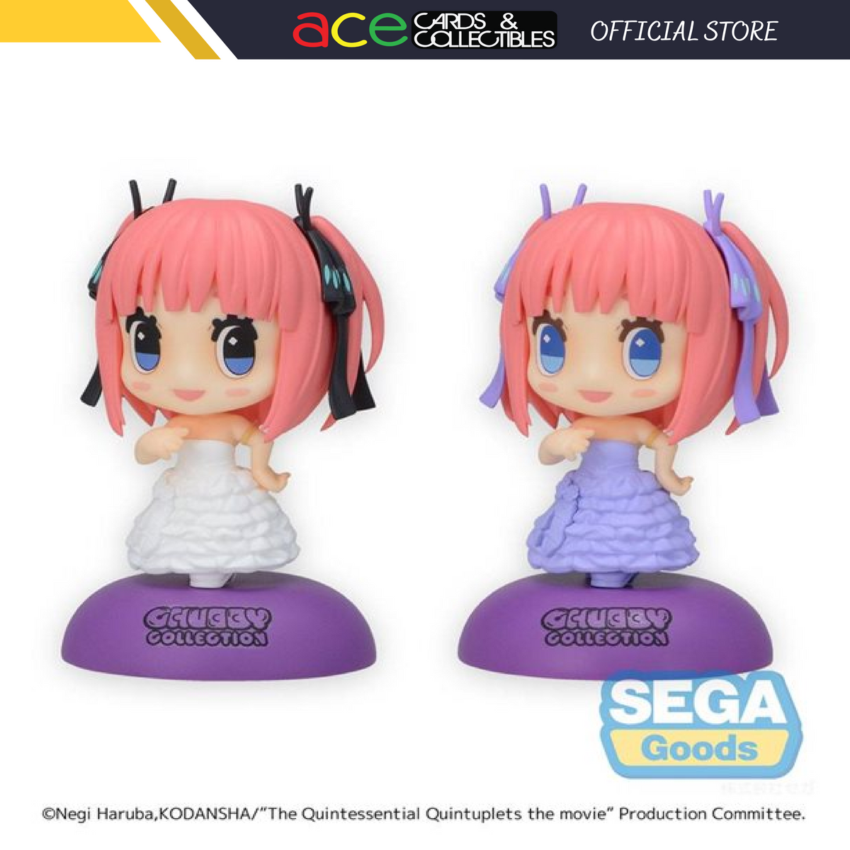 The Quintessential Quintuplets Movie Chubby Collection MP Figure &quot;Nino Nakano&quot;-Set of 2-Sega-Ace Cards &amp; Collectibles