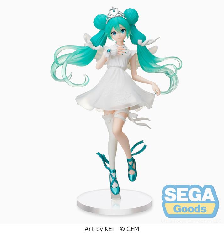 Vocaloid Hatsune Miku (15th Anniversary KEI Ver.) Super Premium Figure-Sega-Ace Cards &amp; Collectibles