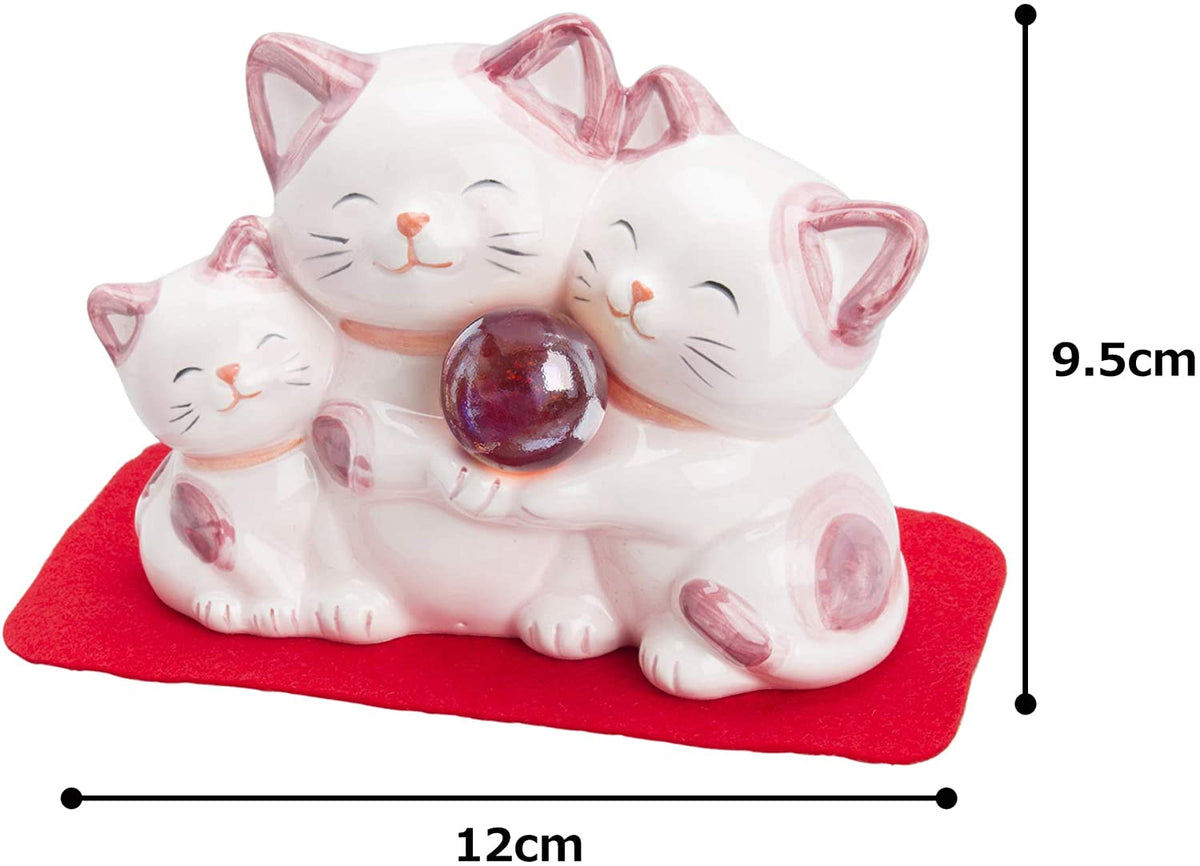 Feng Shui Happy Cat Family Pink-Sun Art-Ace Cards &amp; Collectibles