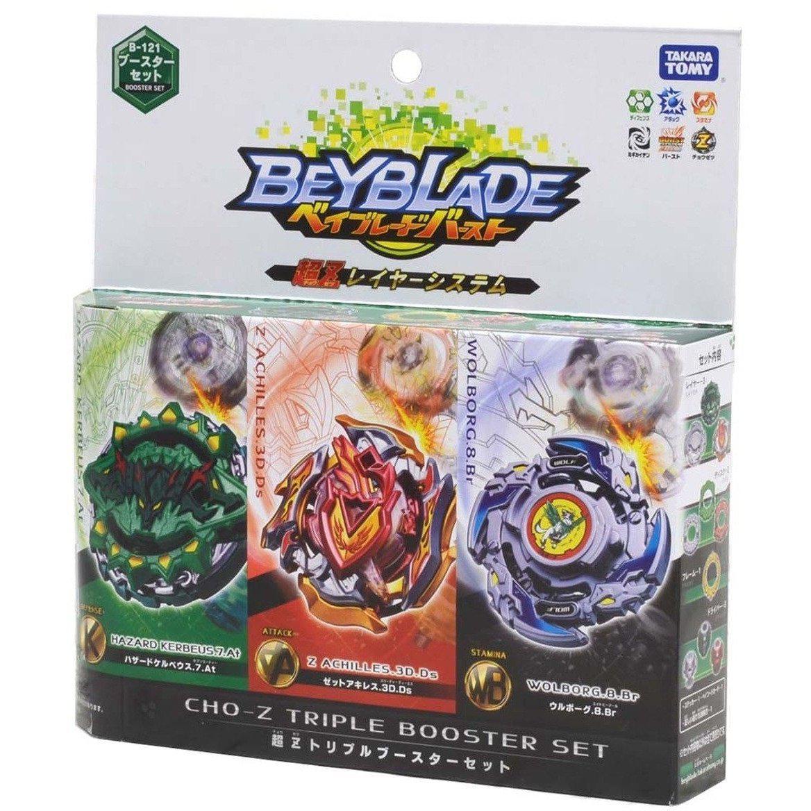 Beyblade Burst B-121 Cho-Z Triple Booster Set-Takara Tomy-Ace Cards &amp; Collectibles