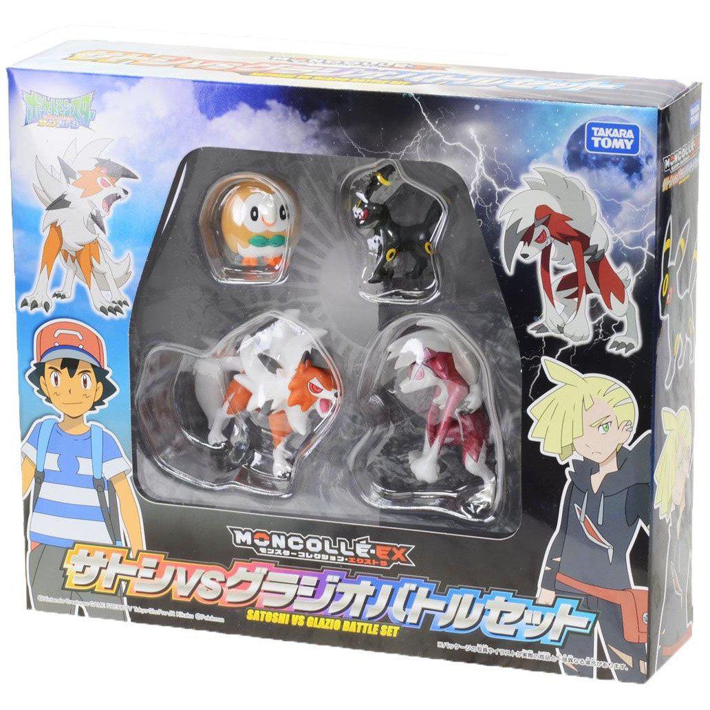 Pokemon Monster Moncolle-EX Collection "Ash Ketchum VS Glazio" Battle Set-Takara Tomy-Ace Cards & Collectibles