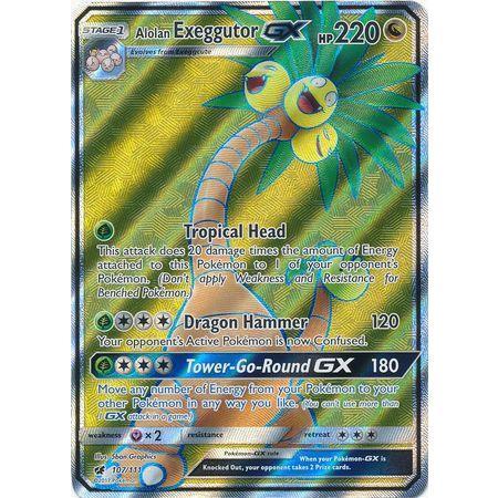 Alolan Exeggutor GX -Single Card-Full Art Ultra Rare [107/111]-The Pokémon Company International-Ace Cards &amp; Collectibles