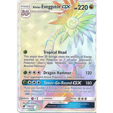 Alolan Exeggutor GX -Single Card-Hyper Rare [118/111]-The Pokémon Company International-Ace Cards &amp; Collectibles