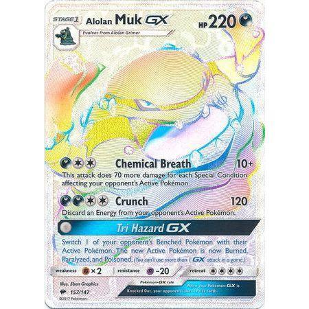 Alolan Muk GX -Single Card-Hyper Rare [157/147]-The Pokémon Company International-Ace Cards & Collectibles