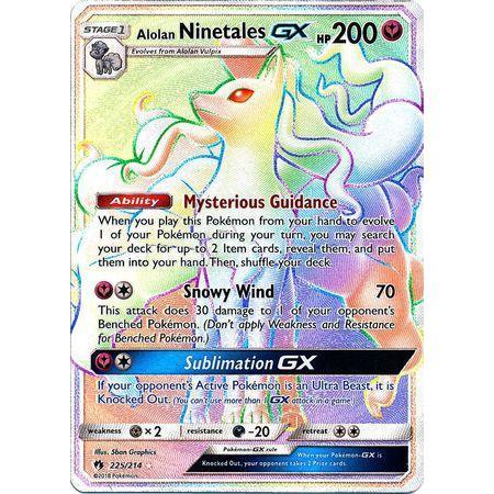 Alolan Ninetales GX -Single Card-Hyper Rare [225/214]-The Pokémon Company International-Ace Cards & Collectibles