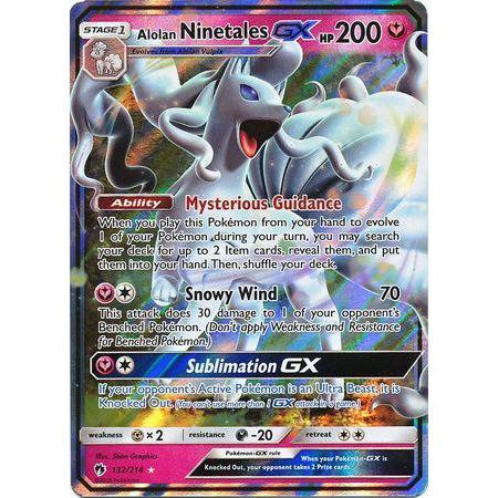 Alolan Ninetales GX -Single Card-Ultra Rare [132/214]-The Pokémon Company International-Ace Cards &amp; Collectibles