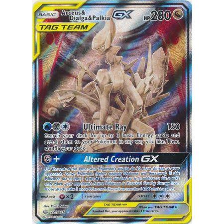 Arceus &amp; Dialga &amp; Palkia GX -Single Card-Full Art Ultra Rare [221/236]-The Pokémon Company International-Ace Cards &amp; Collectibles