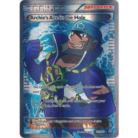 Archie&#39;s Ace in the Hole -Single Card-Full Art Ultra Rare [157/160]-The Pokémon Company International-Ace Cards &amp; Collectibles