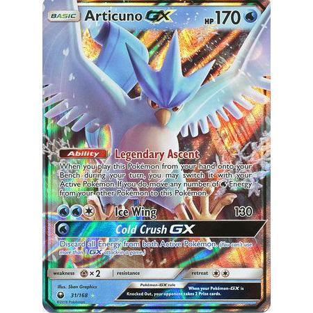 Articuno GX -Single Card-Ultra Rare [31/168]-The Pokémon Company International-Ace Cards &amp; Collectibles