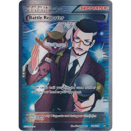 Battle Reporter -Single Card-Full Art Ultra Rare [109/111]-The Pokémon Company International-Ace Cards &amp; Collectibles