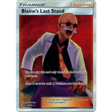 Blaine&#39;s Last Stand -Single Card-Full Art Ultra Rare [69/70]-The Pokémon Company International-Ace Cards &amp; Collectibles