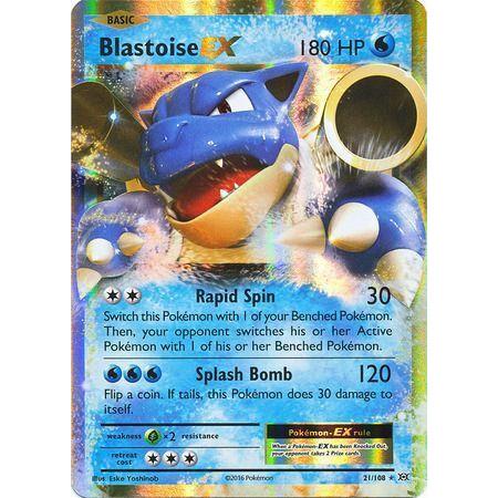 Blastoise EX -Single Card-Ultra Rare [21/108]-The Pokémon Company International-Ace Cards & Collectibles