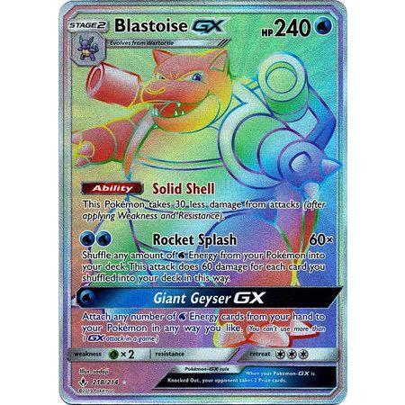 Blastoise GX -Single Card-Hyper Rare [218/214]-The Pokémon Company International-Ace Cards &amp; Collectibles